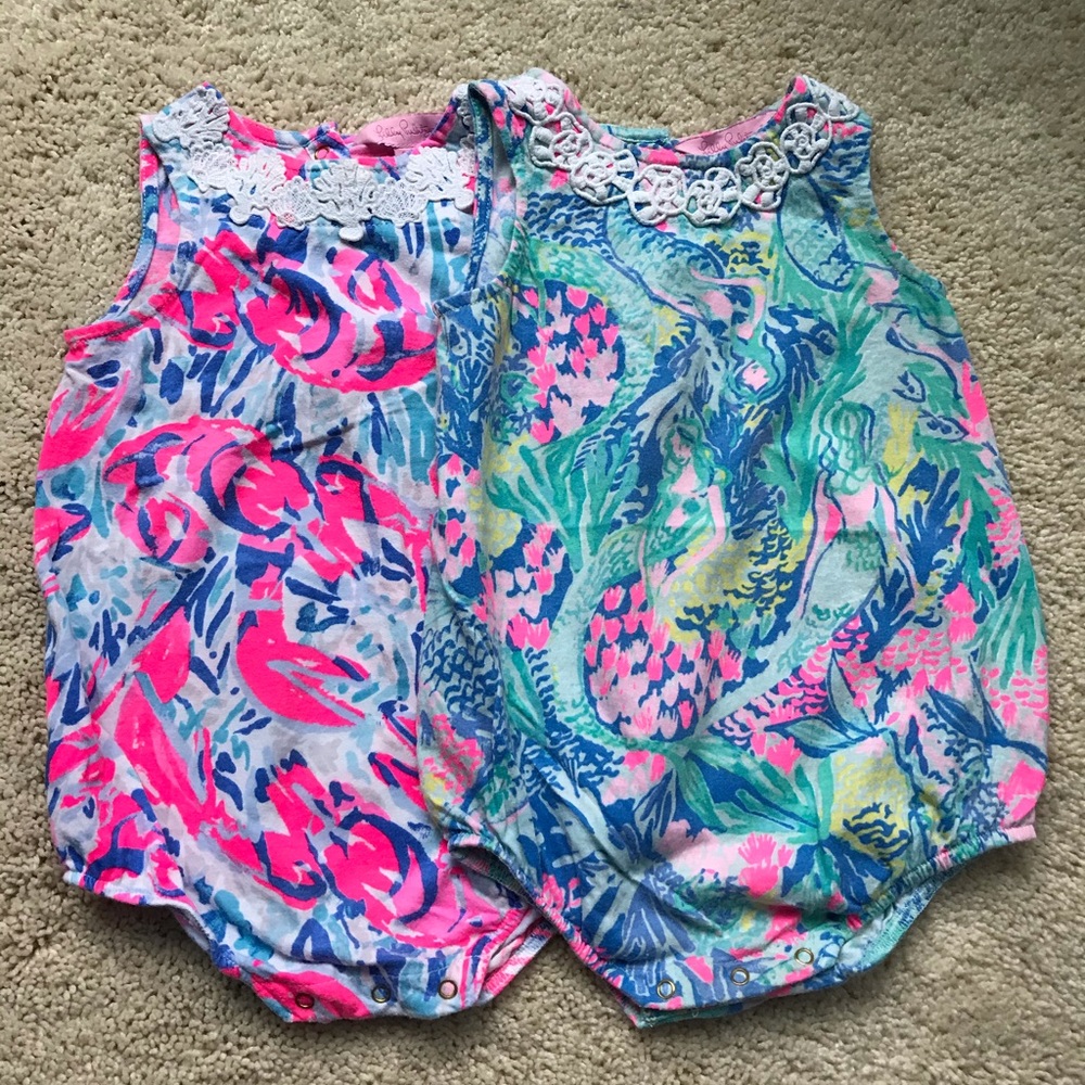 2 Lilly Pulitzer onesies! 6-12m